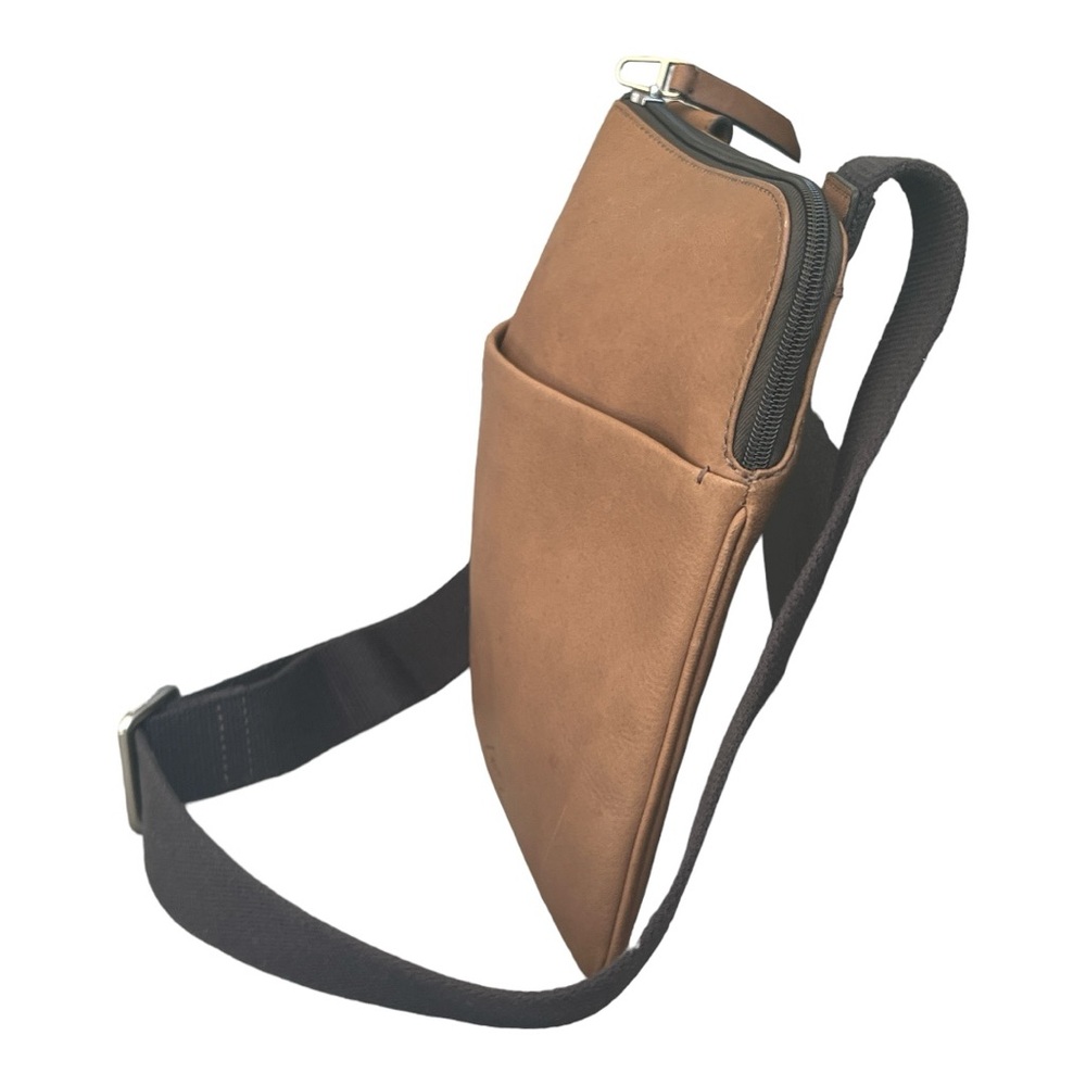 Fossil Unisex Leather Crossbody Satchel New - Picture 5 of 7